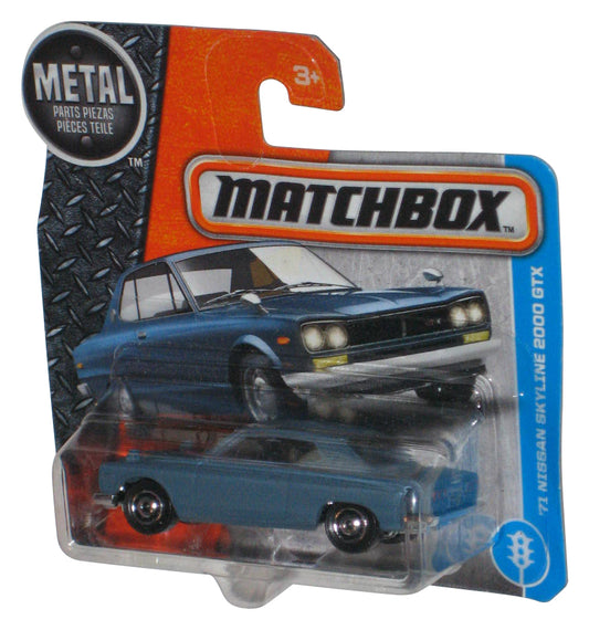 Matchbox Metal (2016) Blue '71 Nissan Skyline 2000 GTX Toy Car 11/125 - (Short Card)