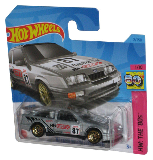 Hot Wheels HW The 80s (2021) Silver '87 Ford Sierra Cosworth Toy Car 2/250 - (Short Card)