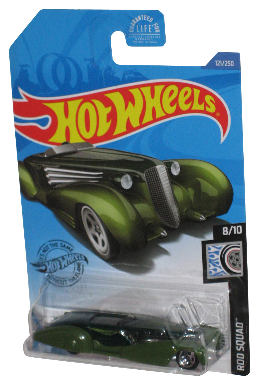 Hot Wheels Rod Squad 8/10 (2017) Green Custom Cadillac Fleetwood Toy Car 121/250