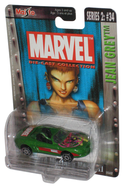 Marvel X-Men Jean Grey (2003) Maisto Green Ford Mustang Mach III Series 3 Toy Car #34