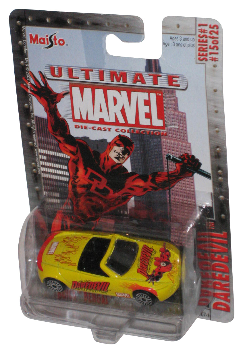 Marvel Ultimate Maisto Daredevil (2002) Yellow Buick Bengal Series 1 Toy Car #15/25