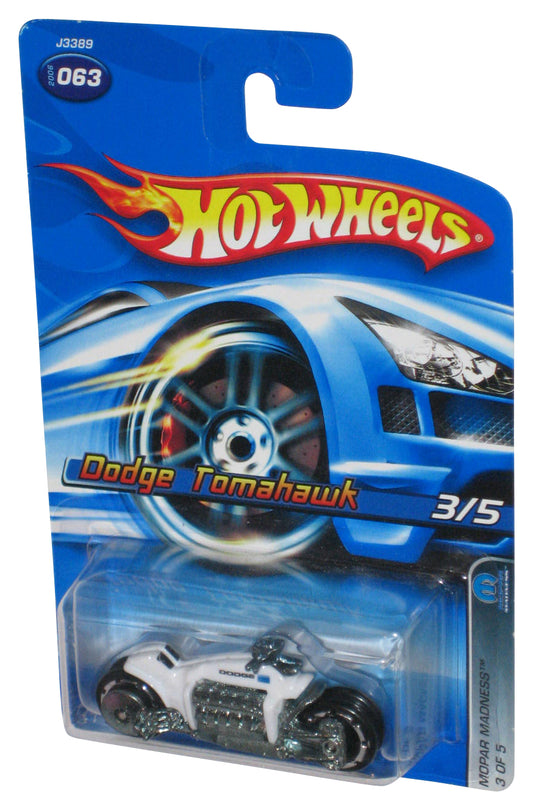 Hot Wheels Mopar Madness 3/5 (2006) White Dodge Tomahawk Toy Bike #063