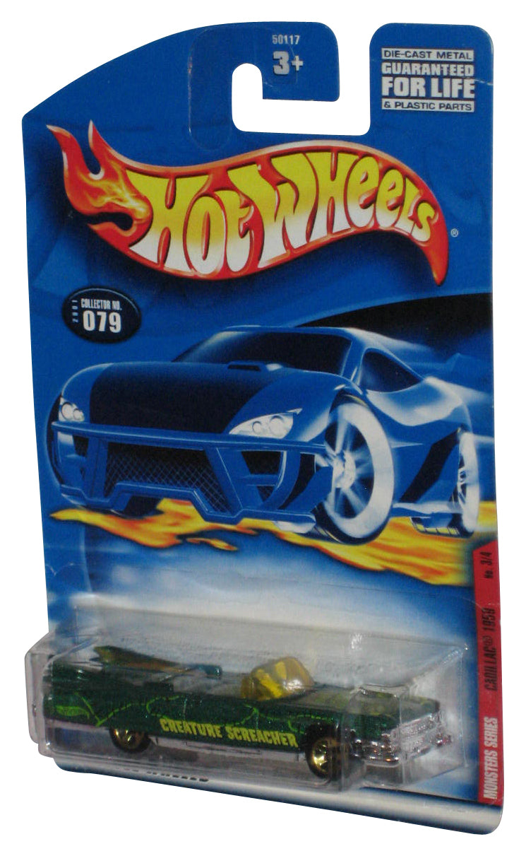 Hot Wheels Monster Series (2001) Mattel Cadillac 1959 Green Toy Car #079