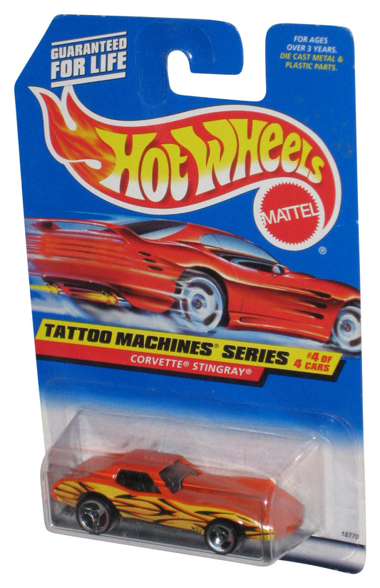 Hot Wheels Tattoo Machines Series 4/4 Orange Corvette Stingray Toy Car #688