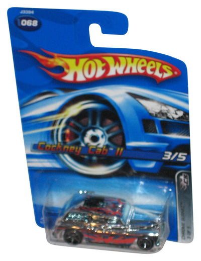 Hot Wheels Chrome Burnez 3/5 (2005) Silver Cockney Cab II Toy Car #068