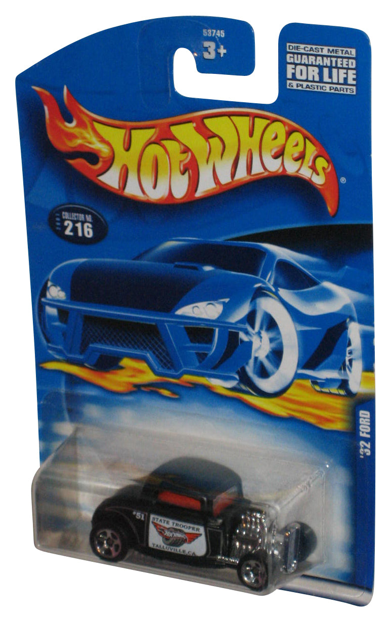 Hot Wheels State Trooper (2001) Mattel Black '32 Ford Toy Car #216