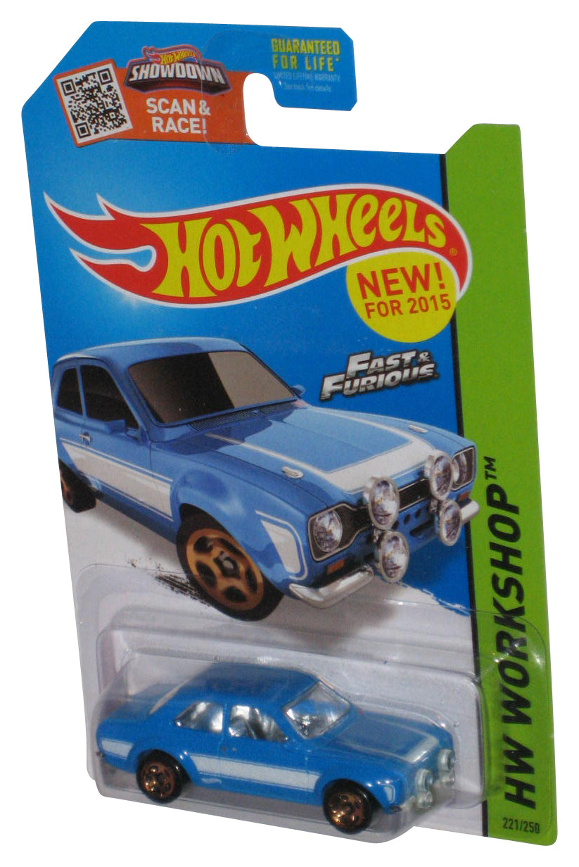 Hot Wheels Fast & Furious HW Workshop (2015) Blue '70 Ford Escort RS1600 Toy Car 221/250