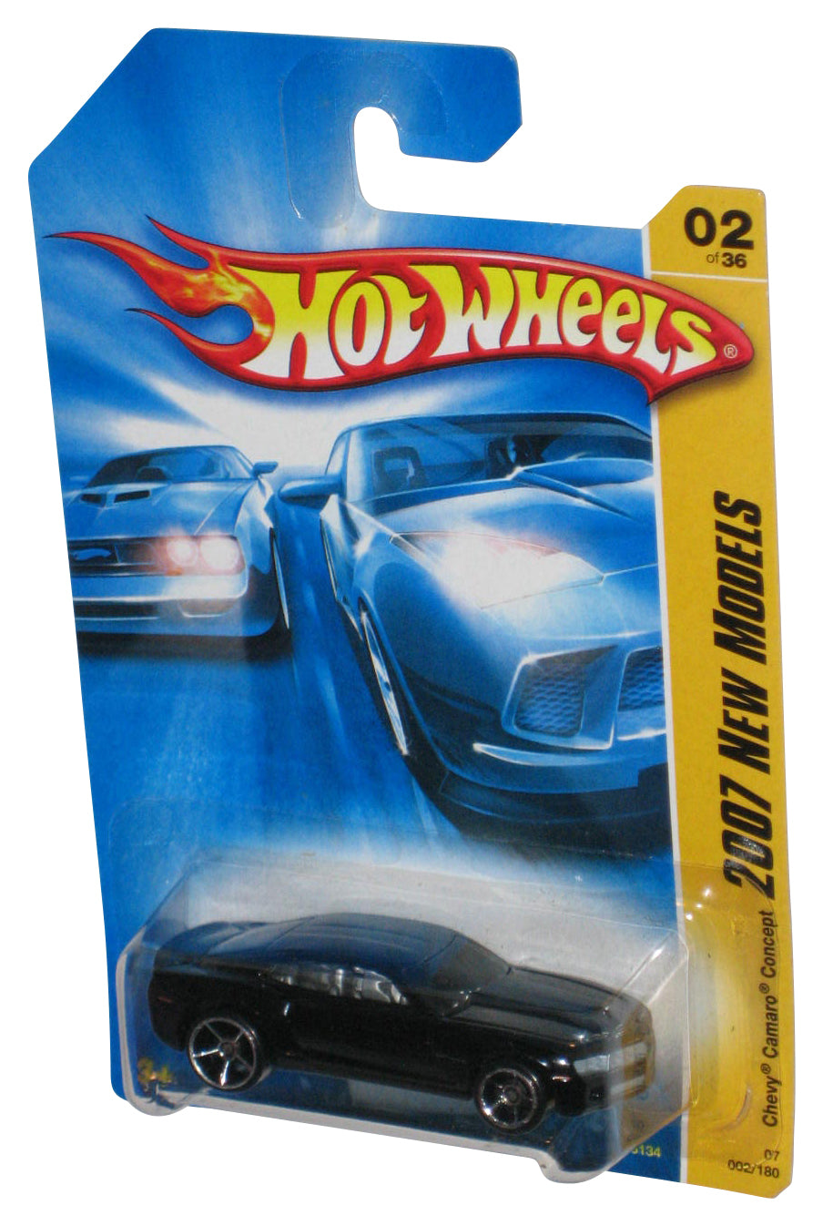 Hot Wheels 2007 New Models 2/36 Black Chevy Camaro Concept Toy Car 002/180