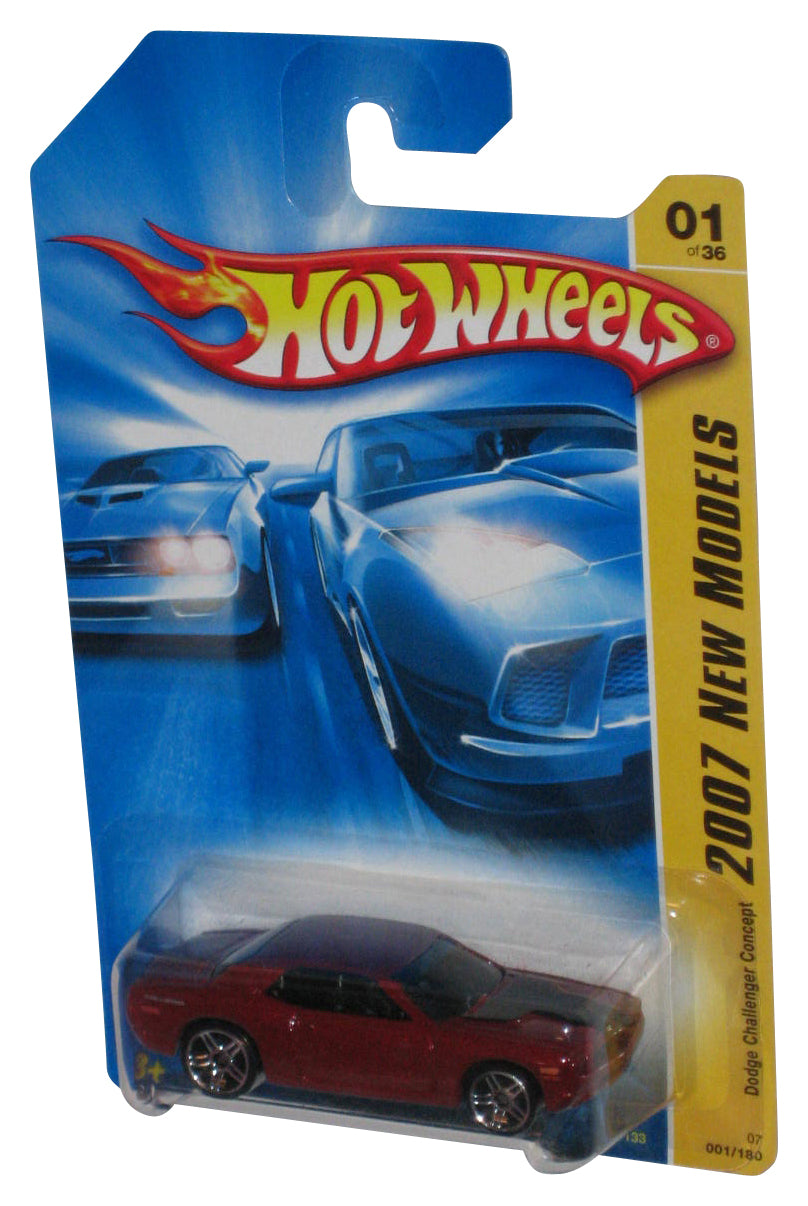 Hot Wheels 2007 New Models 1/36 Dodge Challenger Concept Red Toy Car 001/180