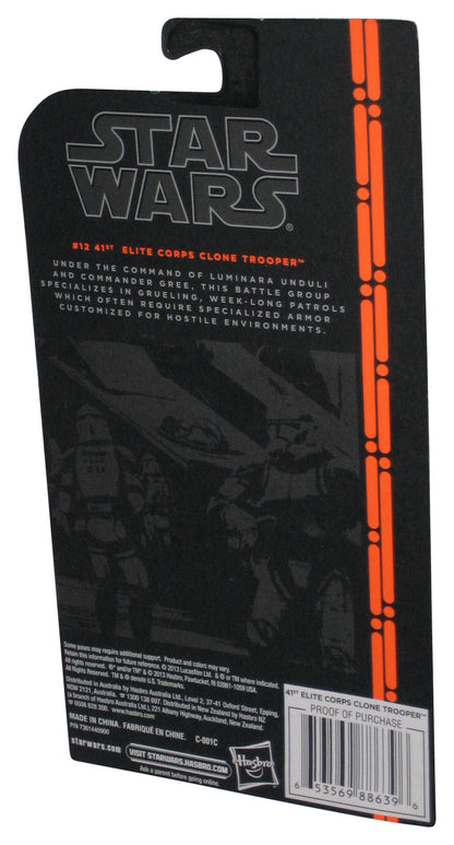Star Wars Black Series (2013) Hasbro 41st Elite Corps Clone Trooper Battle Damage Figure #12 - (Plastic Loose From Card)