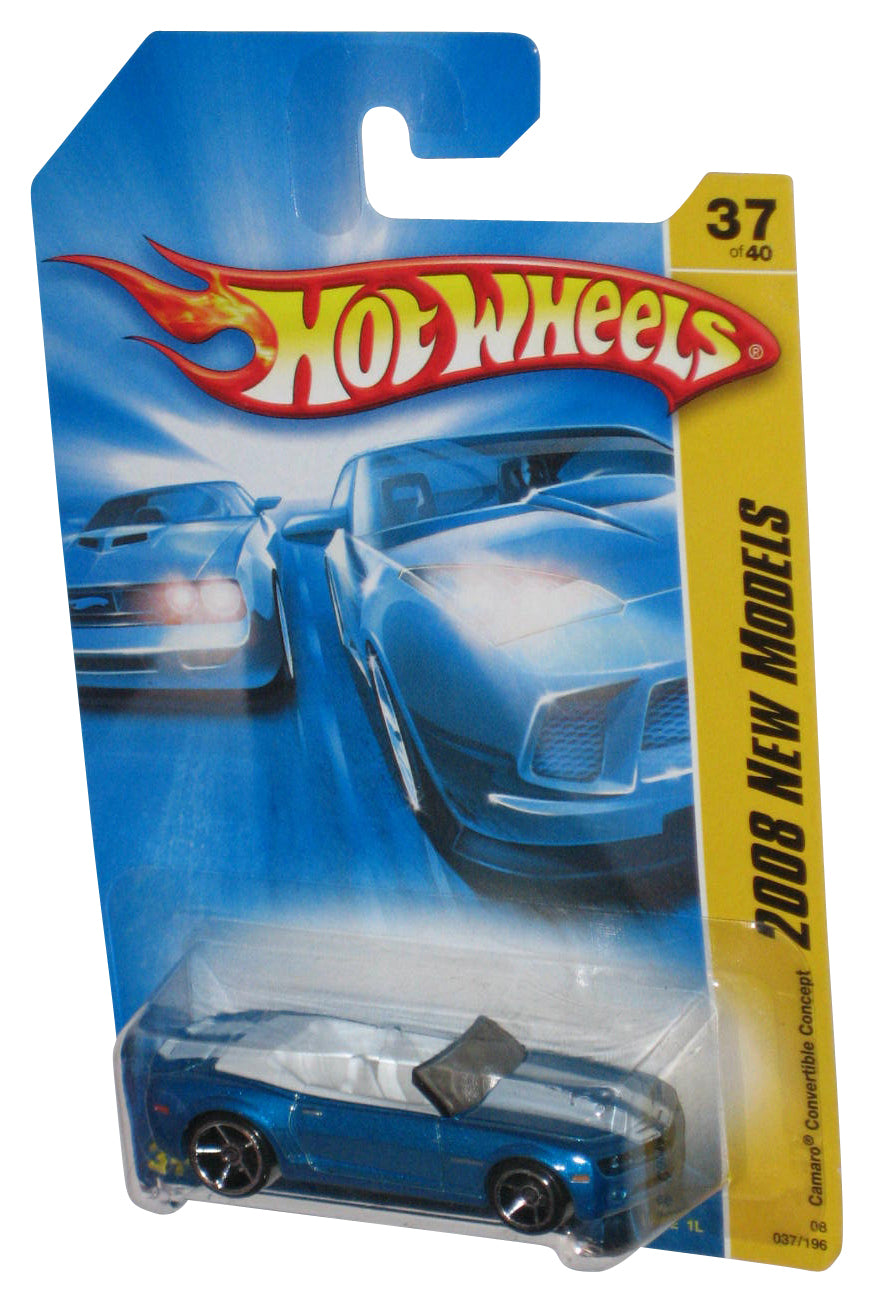 Hot Wheels 2008 New Models 37/40 Blue Camaro Convertible Concept Toy Car 037/196