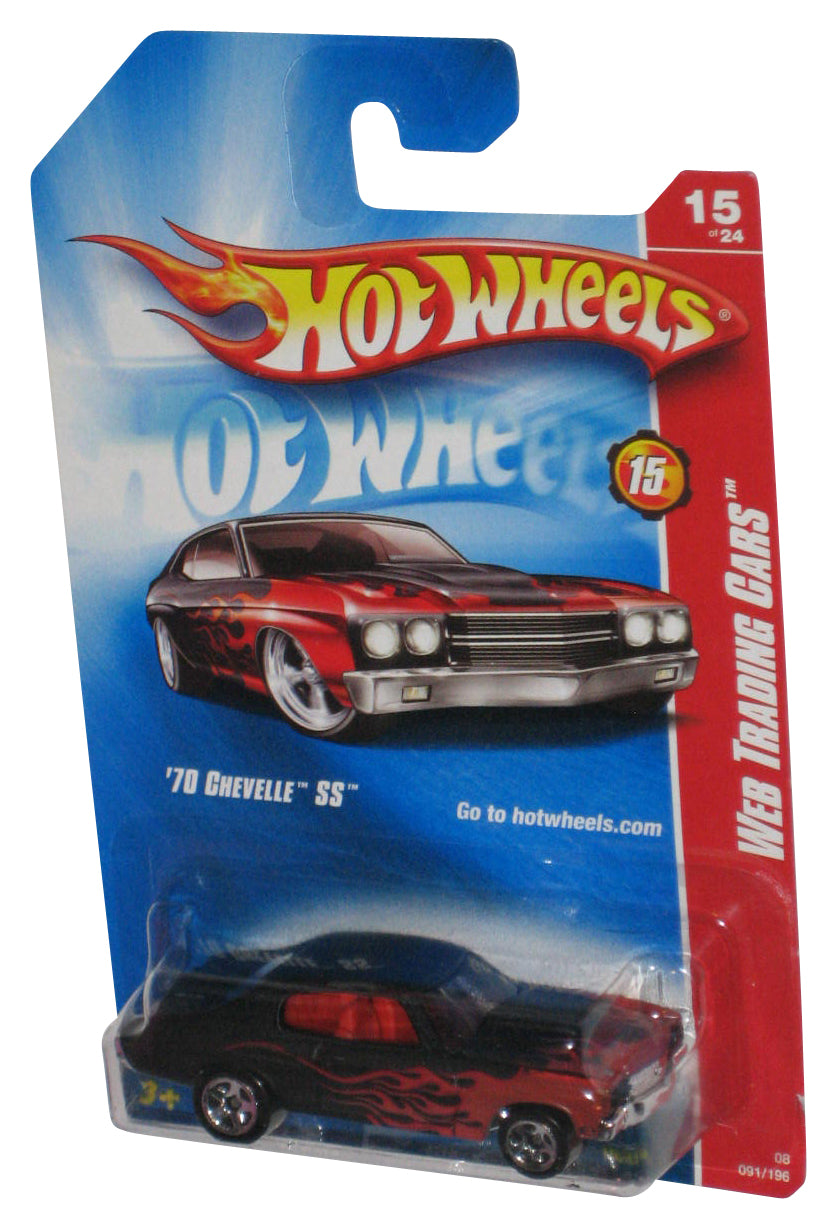 Hot Wheels Web Trading Cars 15/24 (2007) '70 Chevelle SS Black Toy Car 091/196