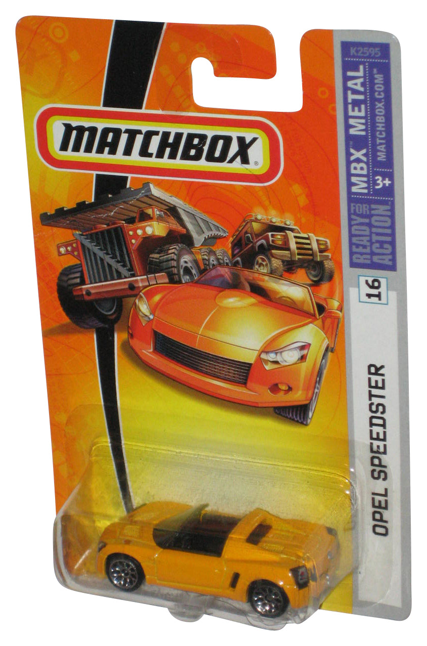 Matchbox MBX Metal (2006) Yellow Open Speedster Toy Car #16 - (Cracked Plastic)