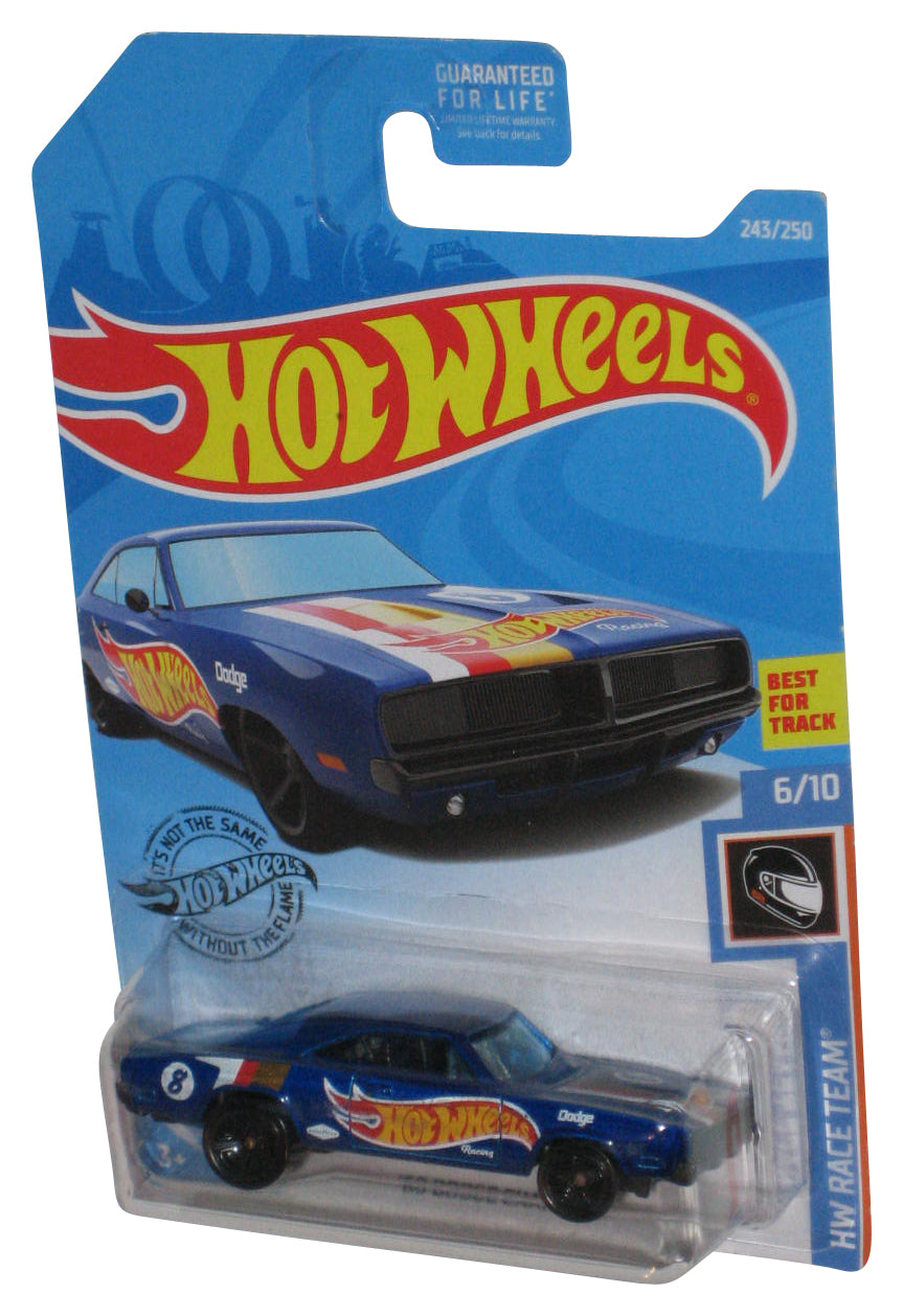 Hot Wheels HW Race Team 6/10 (2017) Blue '69 Dodge Charger Toy Car 243/250