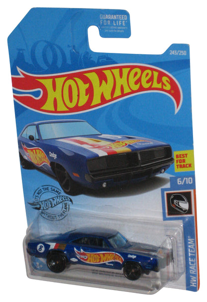 Hot Wheels HW Race Team 6/10 (2017) Blue '69 Dodge Charger Toy Car 243/250