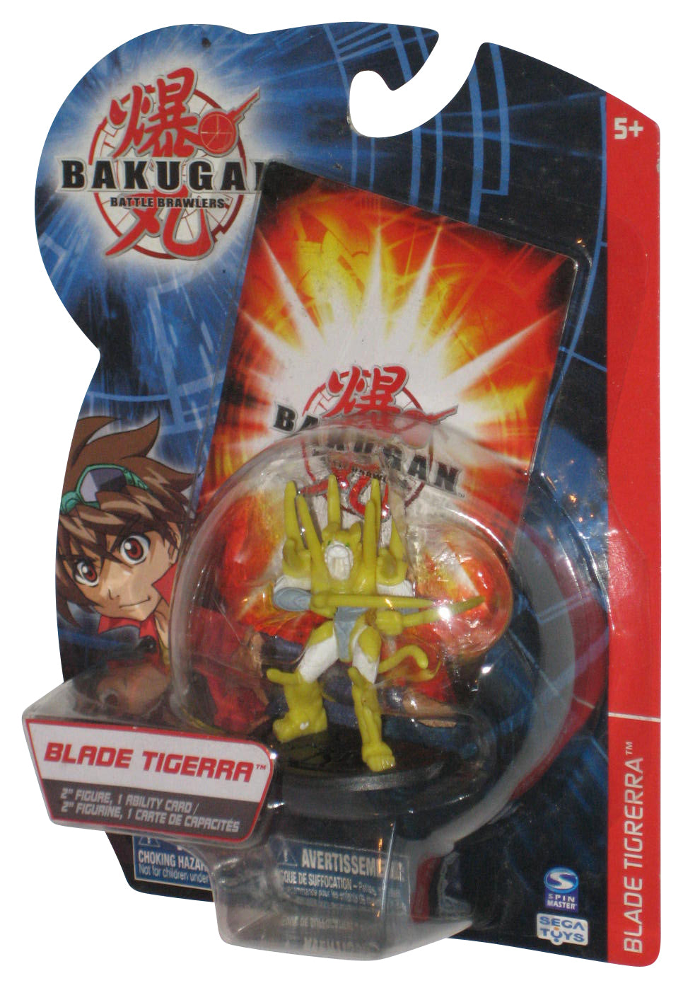 Bakugan Battle Brawlers (2008) Spin Master Blade Tigerra 2-Inch Figure w/ Ability Card