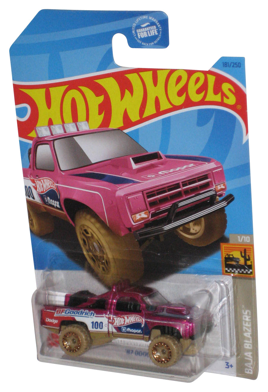 Hot Wheels Baja Blazers 1/10 (2021) Purple '87 Dodge D100 Toy Truck 181/250