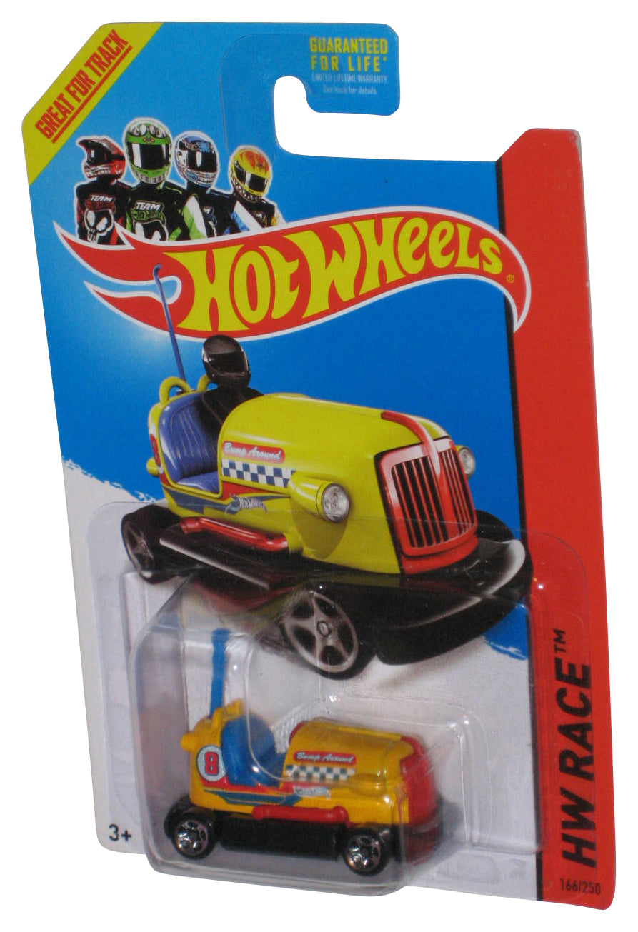 Hot Wheels HW Race (2013) Yellow Bump Around Die-Cast Toy Car 166/250
