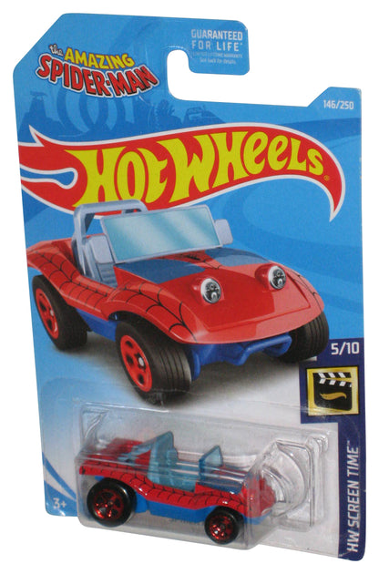 Hot Wheels Amazing Spider-Man HW Screen Time 5/10 (2017) Spider Mobile Red & Blue Toy Car 146/250
