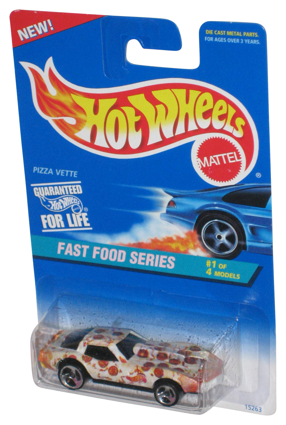 Hot Wheels Fast Food Series 1/4 (1995) Pizza Vette Toy Car #416