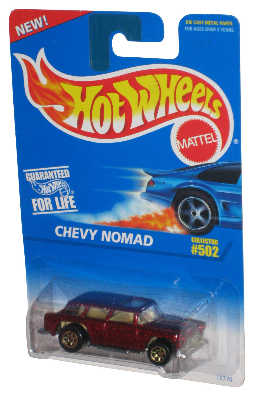Hot Wheels Chevy Nomad (1995) Red Chevy Nomad Toy Car #502