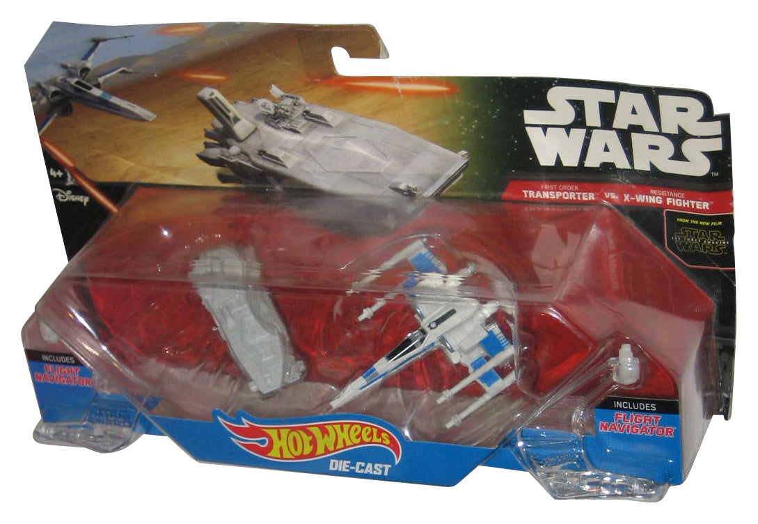 Star Wars Force Awakens Hot Wheels Starship (2015) First Order Transporter vs. X-Wing Fighter 2-Pack