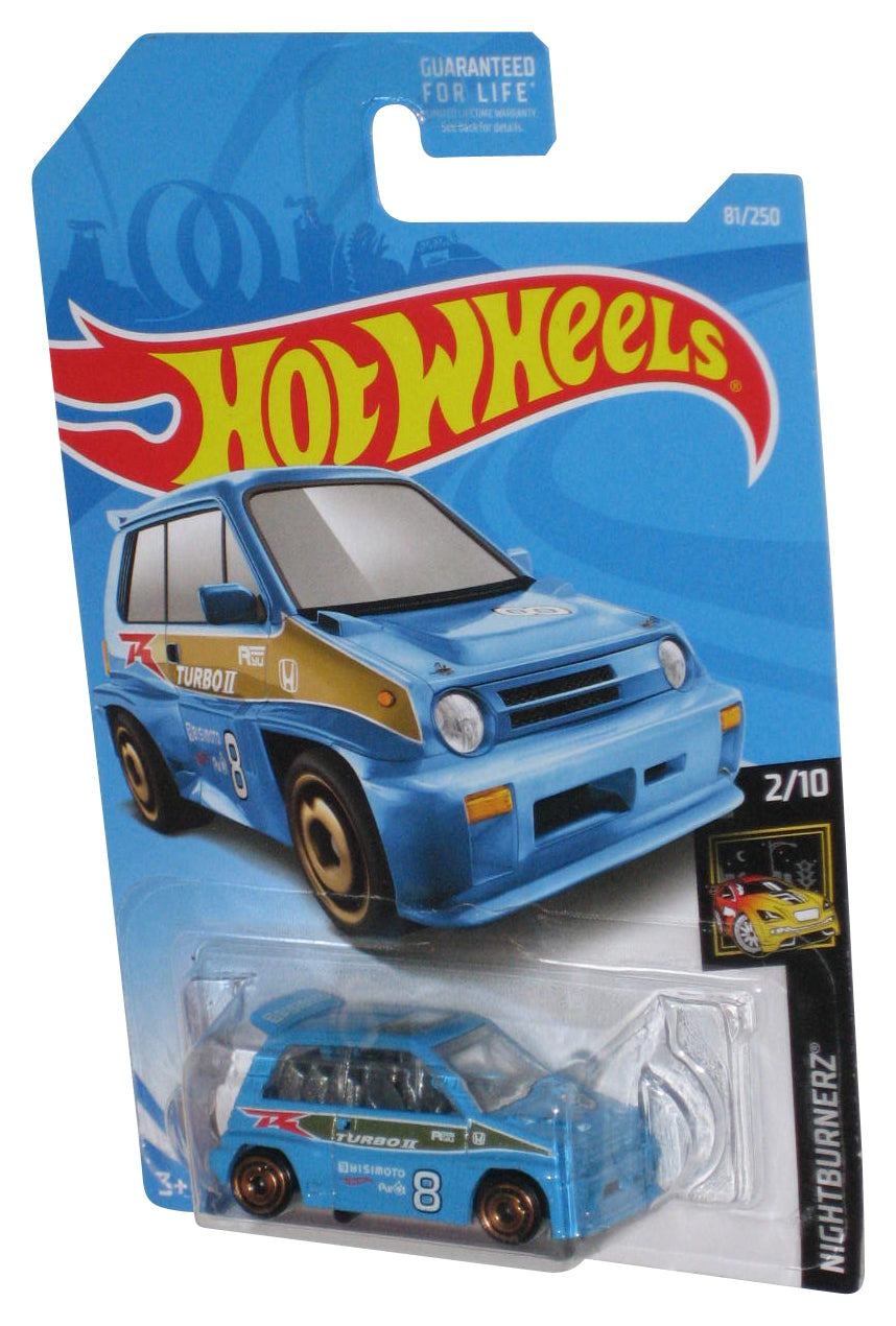 Hot Wheels Nightburnerz 2/10 (2017) Blue '85 Honda City Turbo II Toy Car 81/250