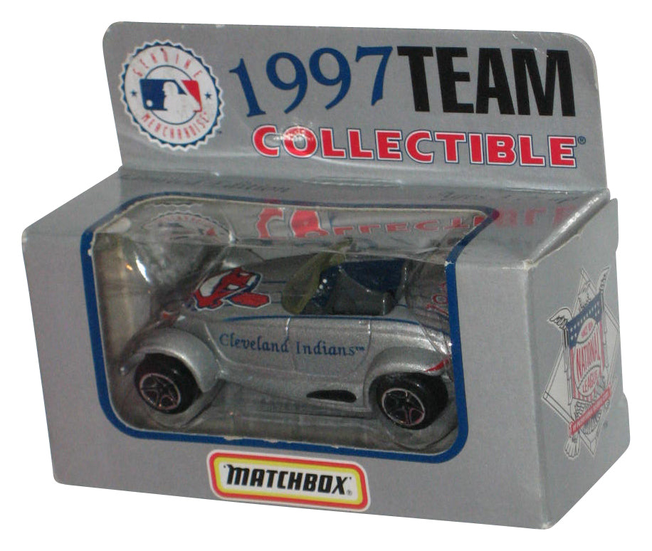 Matchbox MLB Baseball 1997 Team Cleveland Indians Silver Plymouth Prowler Toy Car