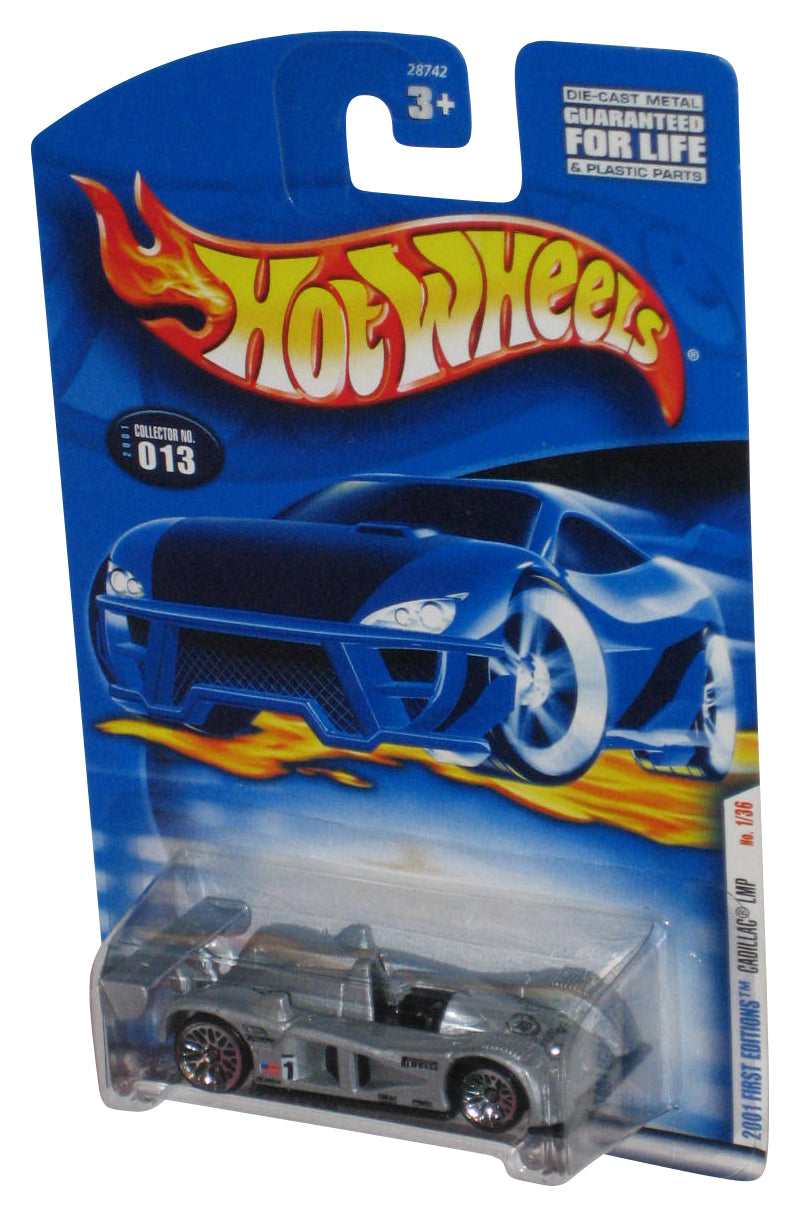 Hot Wheels 2001 First Editions 1/36 Cadillac LMP Mattel Silver Toy Car #013