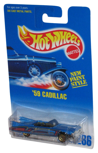 Hot Wheels New Paint Style '59 Cadillac (1991) Mattel Blue Toy Car #266