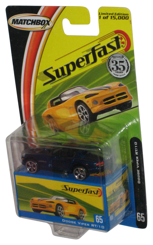 Matchbox Superfast (2004) Mattel Blue Dodge Viper RT/10 Toy Car #65