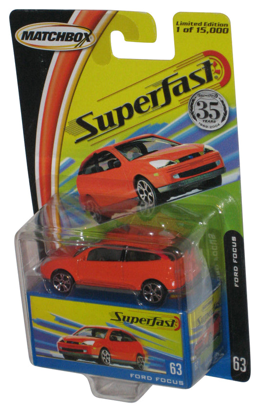 Matchbox Superfast (2004) Mattel Orange Ford Focus Die-Cast Toy Car #63