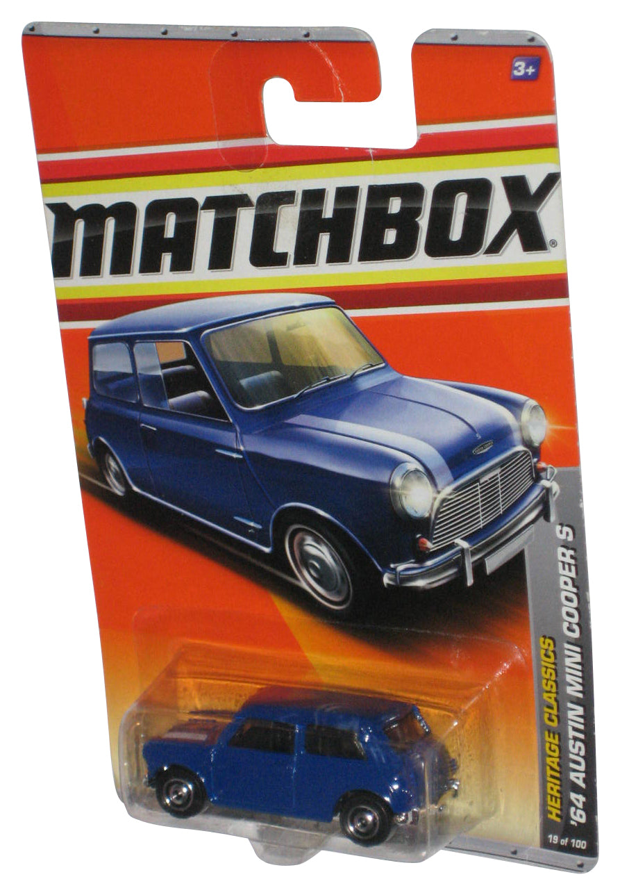 Matchbox Heritage Classics (2010) Blue '64 Austin Mini Cooper S Toy Car 19/100