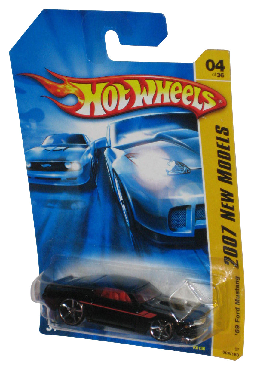 Hot Wheels 2007 New Models 4/36 Black '69 Ford Mustang Toy Car 004/180