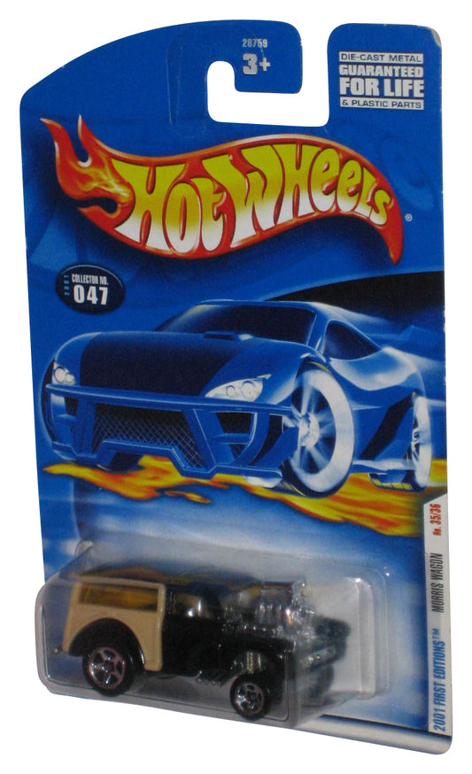 Hot Wheels 2001 First Editions 35/36 Black & Tan Morris Wagon Toy Car #047