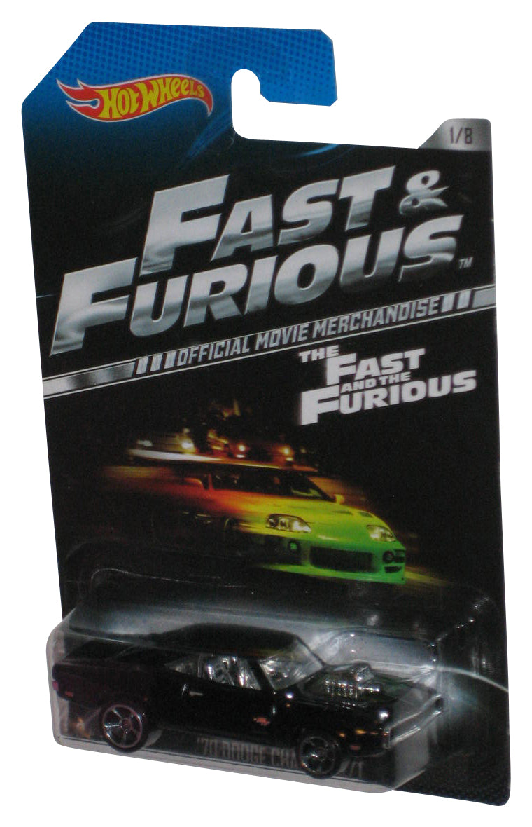 Fast & Furious Hot Wheels (2012) Mattel Black '70 Dodge Charger R/T Toy Car 1/8