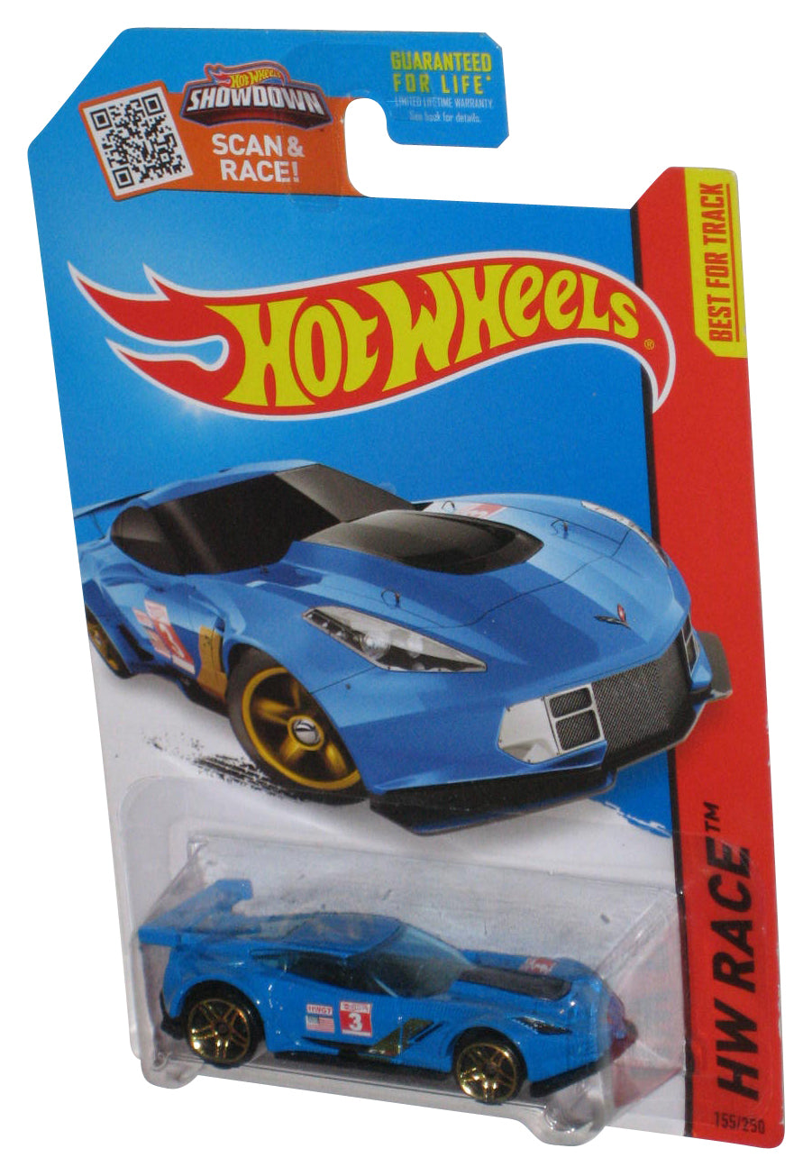 Hot Wheels HW Race (2013) Blue Corvette C7.R Toy Car 155/250
