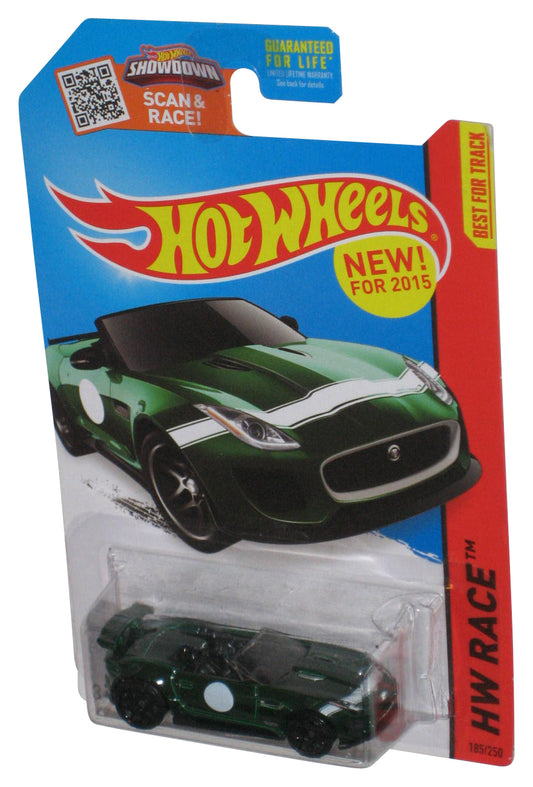 Hot Wheels HW Race (2015) Green '15 Jaguar F-Type Project 7 Toy Car 185/250