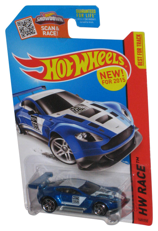 Hot Wheels HW Race (2015) Blue Aston Martin Vantage GT3 Toy Car 149/250
