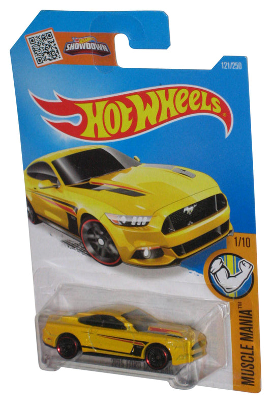 Hot Wheels Muscle Mania 1/10 (2015) Yellow 2015 Ford Mustang GT Toy Car 121/250