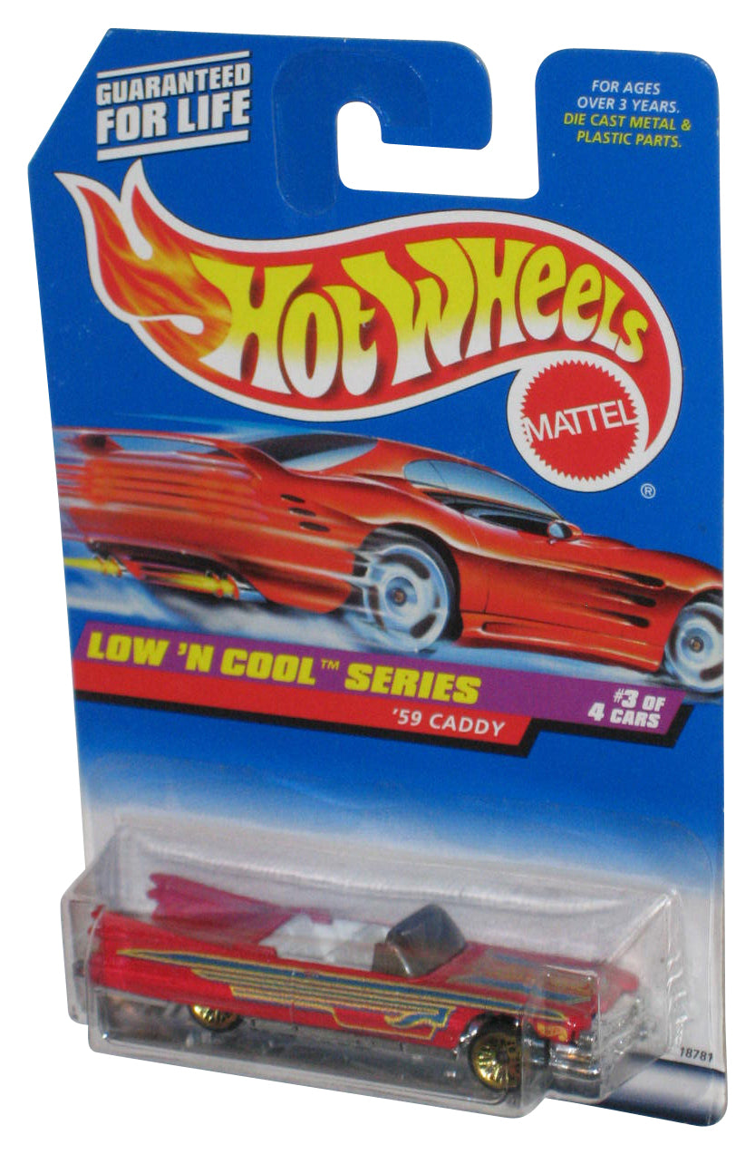 Hot Wheels Low 'N Cool Series 3/4 (1997) Red '59 Caddy Toy Car #699