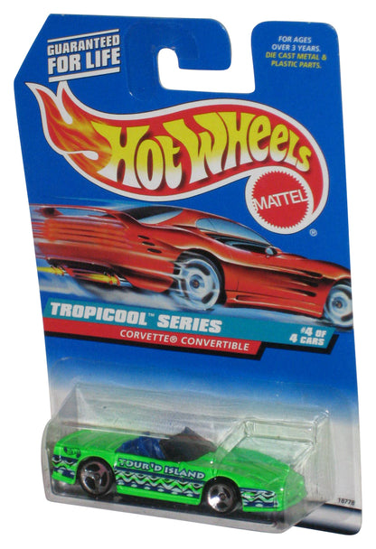 Hot Wheels Tropicool Series (1997) Green Corvette Convertible Toy Car #696