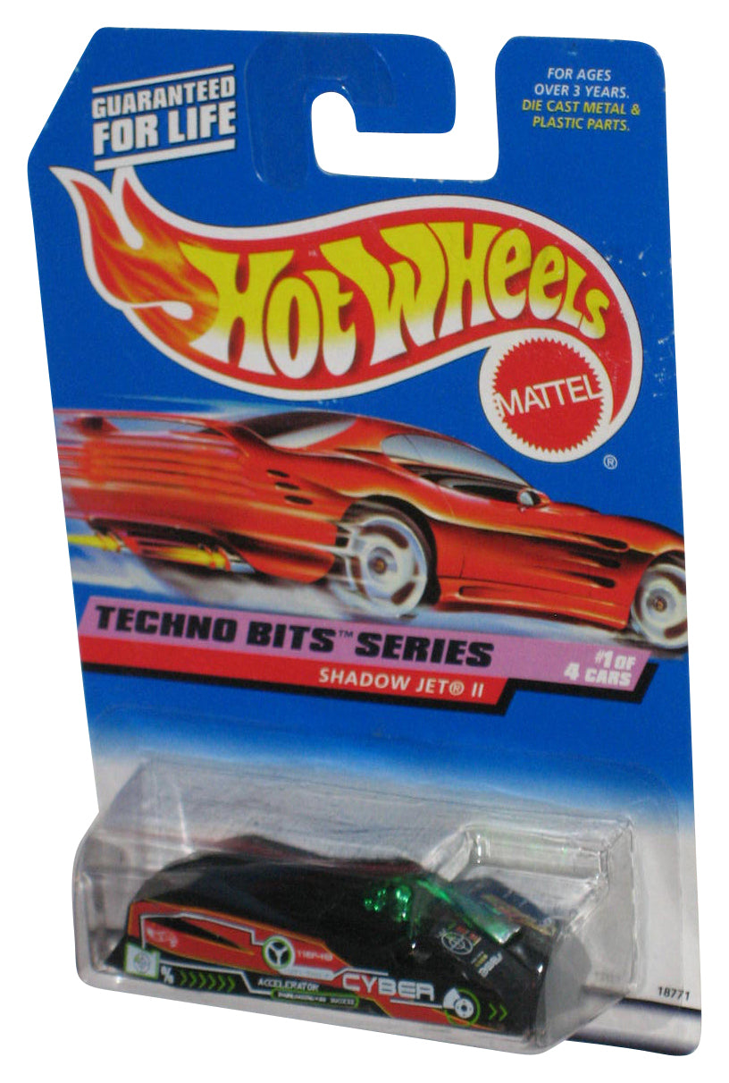 Hot Wheels Techno Bits Series (1997) Black Shadow Jet II Toy Car #689