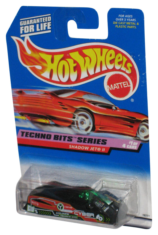 Hot Wheels Techno Bits Series (1997) Black Shadow Jet II Toy Car #689