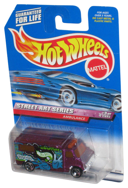 Hot Wheels Street Art Series 3/4 (1998) Purple Ambulance Toy #951
