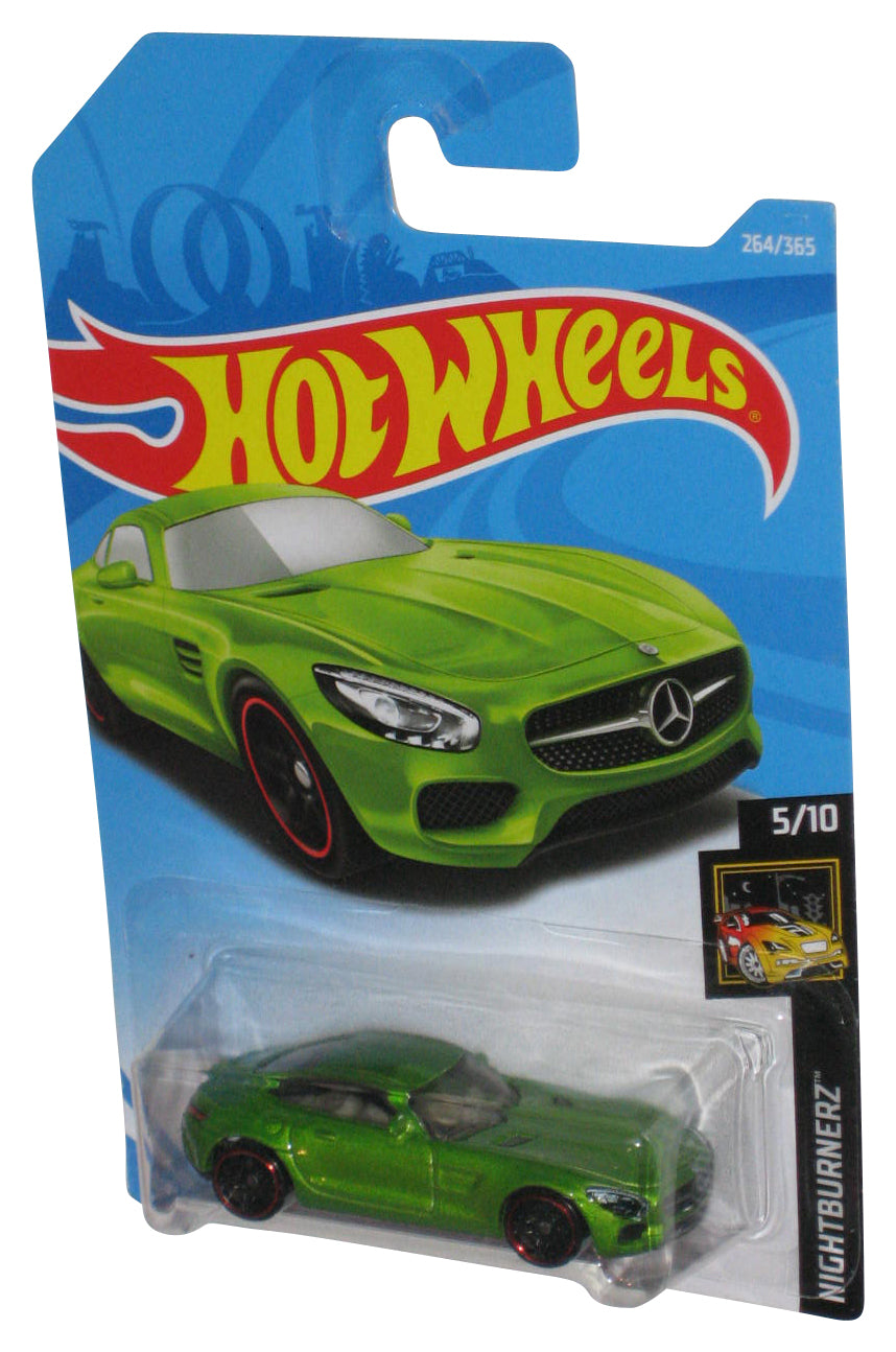 Hot Wheels Nightburnerz 5/10 (2017) Green '15 Mercedes-AMG GT Toy Car 264/365