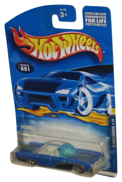 Hot Wheels Blue '64 Lincoln Continental 3/4 (2001) Mattel Toy Car #091