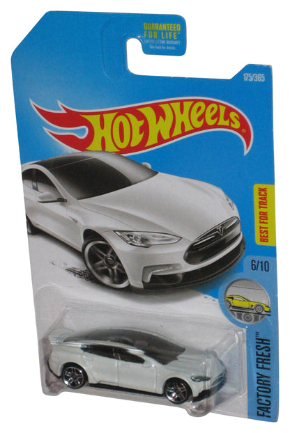 Hot Wheels Factory Fresh 6/10 (2015) White Tesla Model S Toy Car 175/365