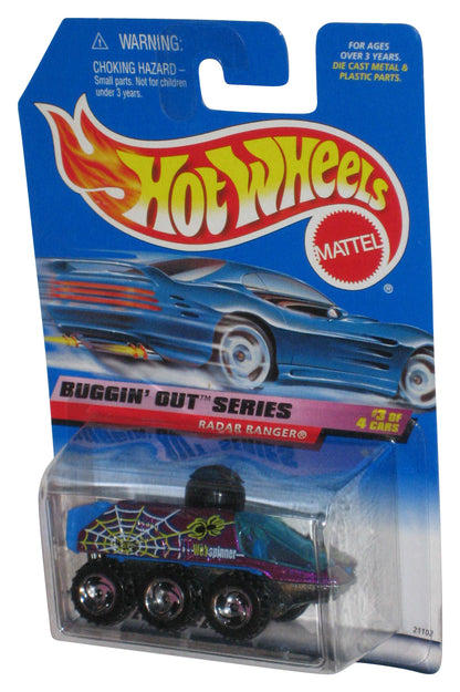 Hot Wheels Buggin' Out Series 3/4 (1998) Purple Radar Ranger Web Spinner Toy Car #943