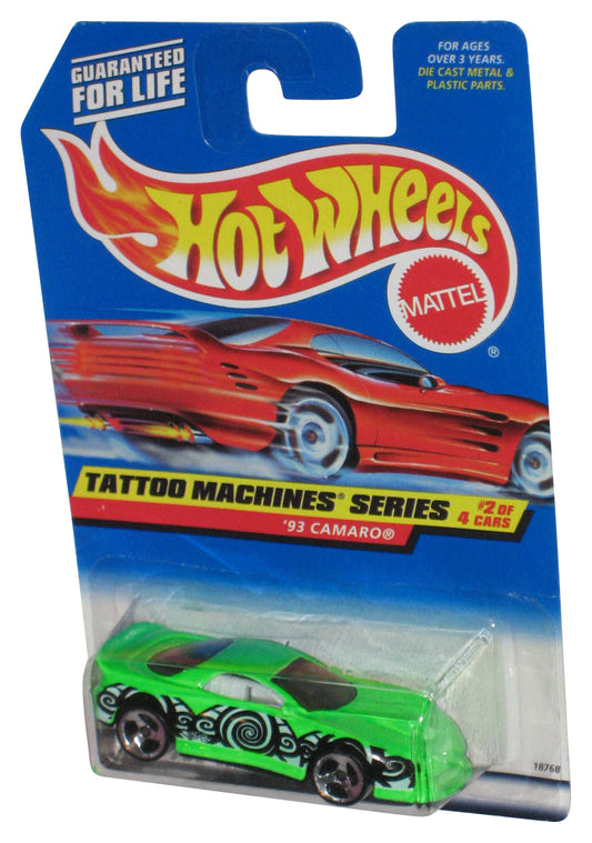 Hot Wheels Tattoo Machines Series 2/4 (1997) '93 Camaro Green Toy Car #686